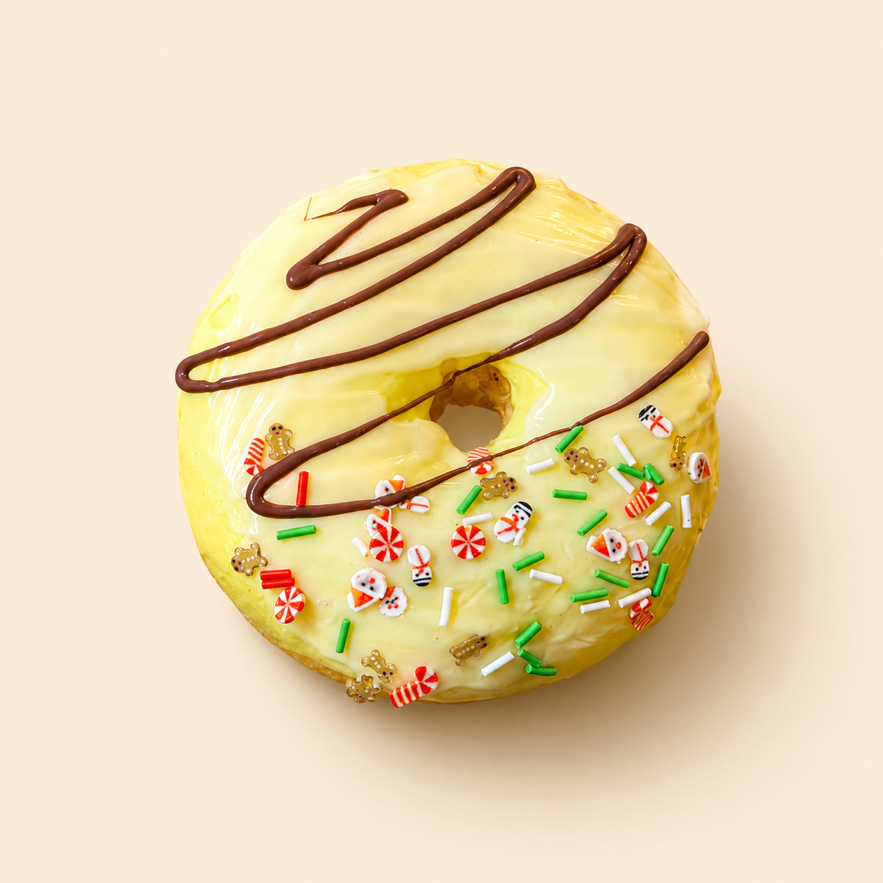 Realistic Artificial Glazed Donut Display Accent