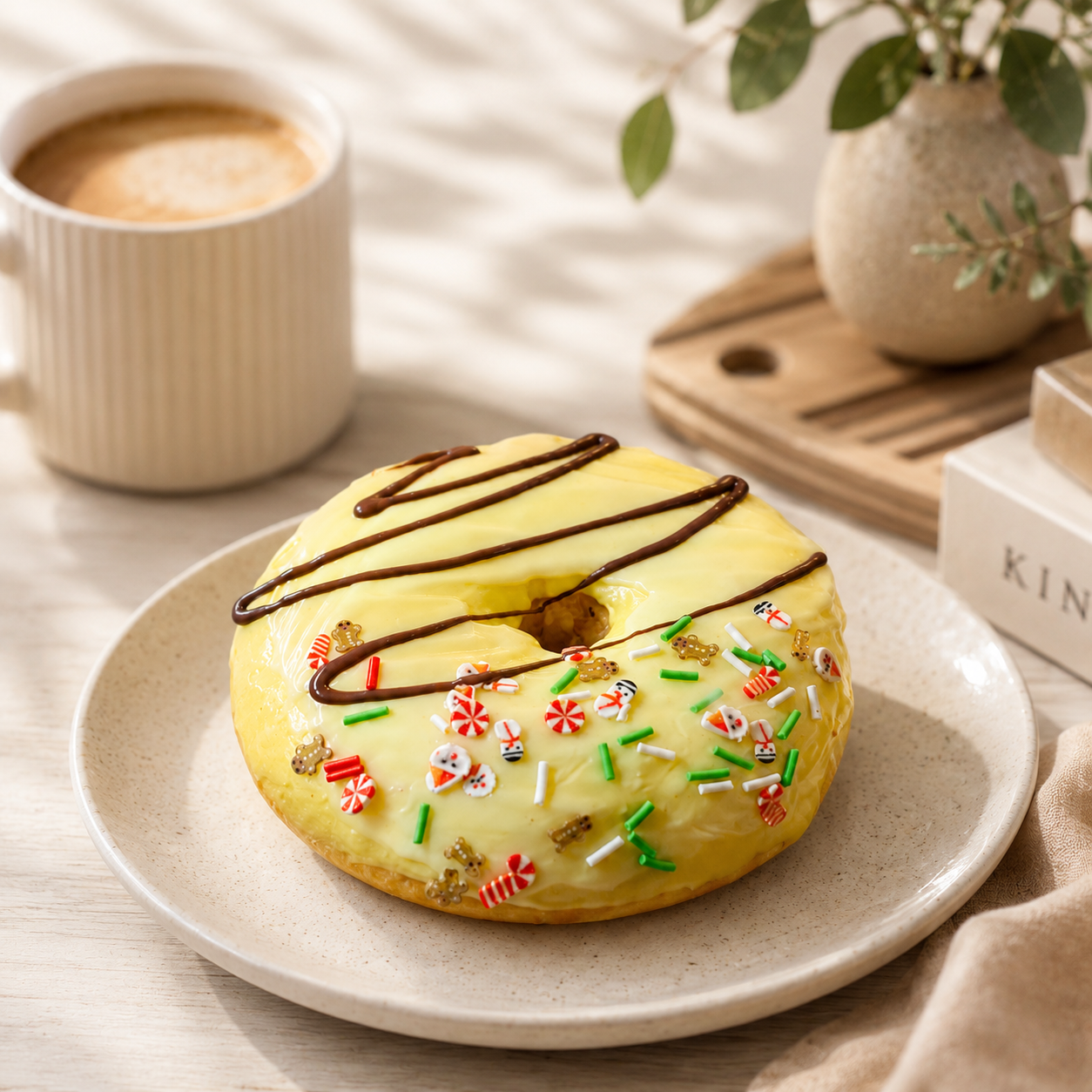 Realistic Artificial Glazed Donut Display Accent - Image 3